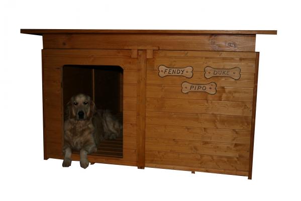 caseta modelo Kenia chalet 4 perros 