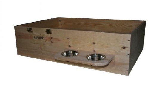 Paridera de perro Rectangular Puerta Pequea con suelo 